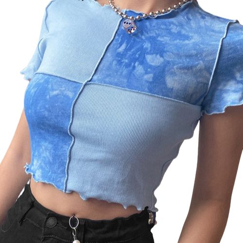 E-girl Y2k Chic Patchwork Crop Tops