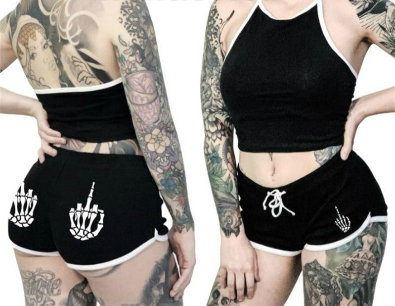 Goth Punk Plus Size Shorts & Top