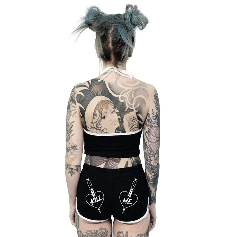 Goth Punk Plus Size Shorts & Top