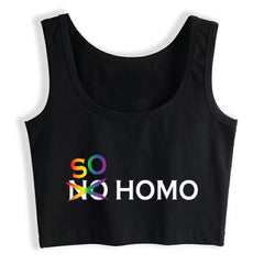 No Homo LGBTQ2S+ Tank Crop Top