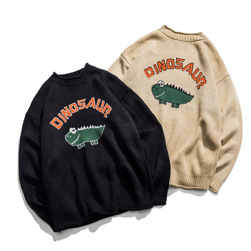 Dinosaur Vintage Knitted Oversize Sweater