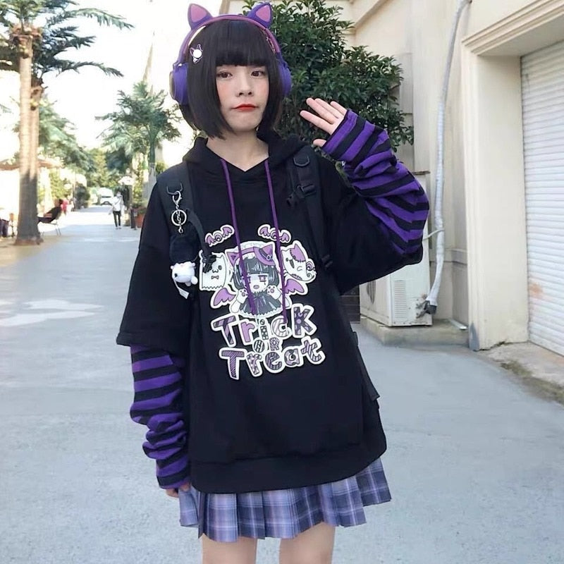 E-Girl Kawaii Anime Gothic Hoodie