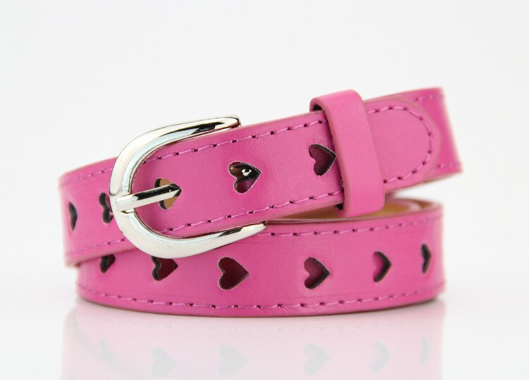 Heart-shaped Eyelet PU Leather Belt