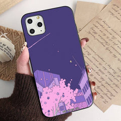 Pastel City Moon Art Phone Case for iPhone