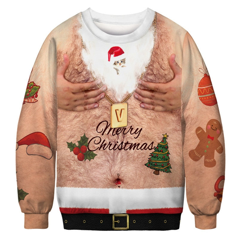 Ugly Christmas 3D Funny Sweatshirt