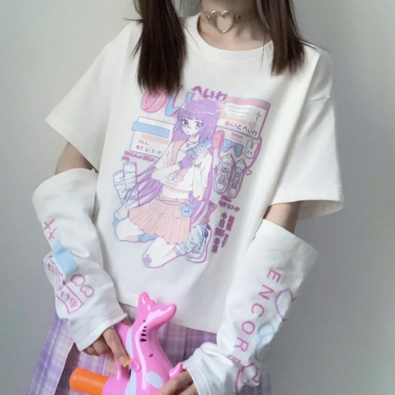 Japanese Kawaii Anime E Girl T-Shirt