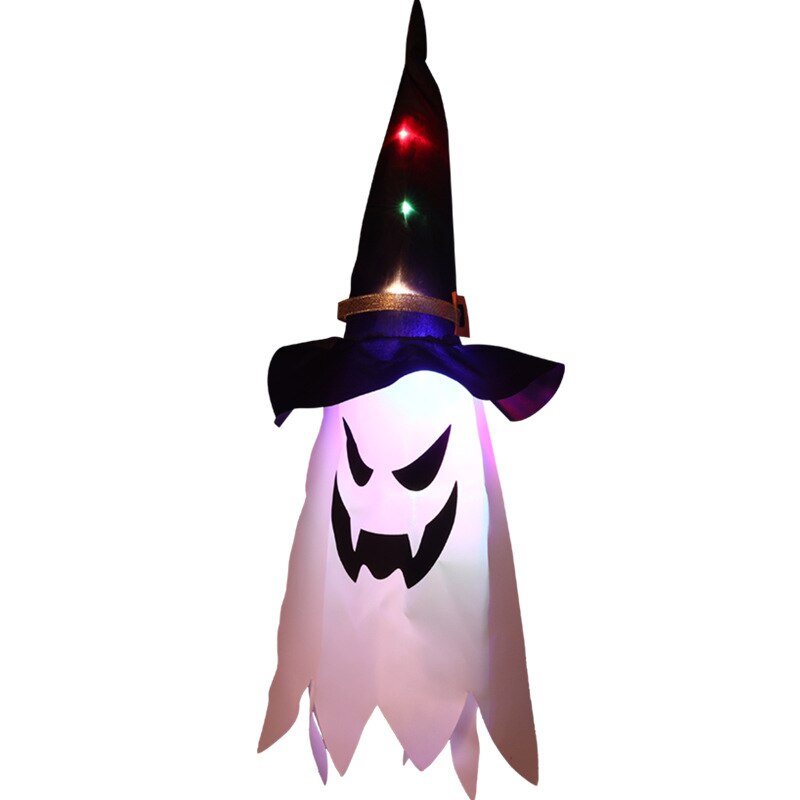 Halloween Light Wizard Hat Pendant Ghost Decorate