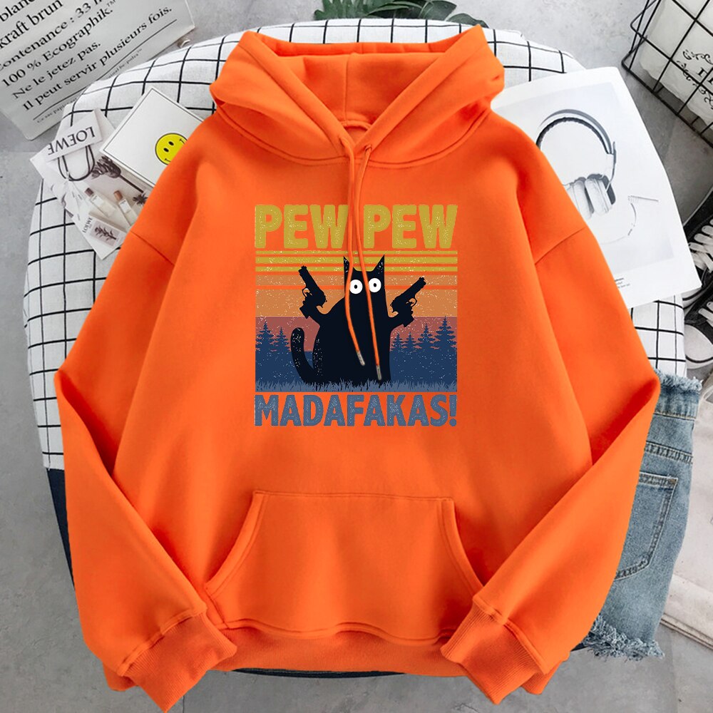 Cat Pew Pew Madafakas Hoodie