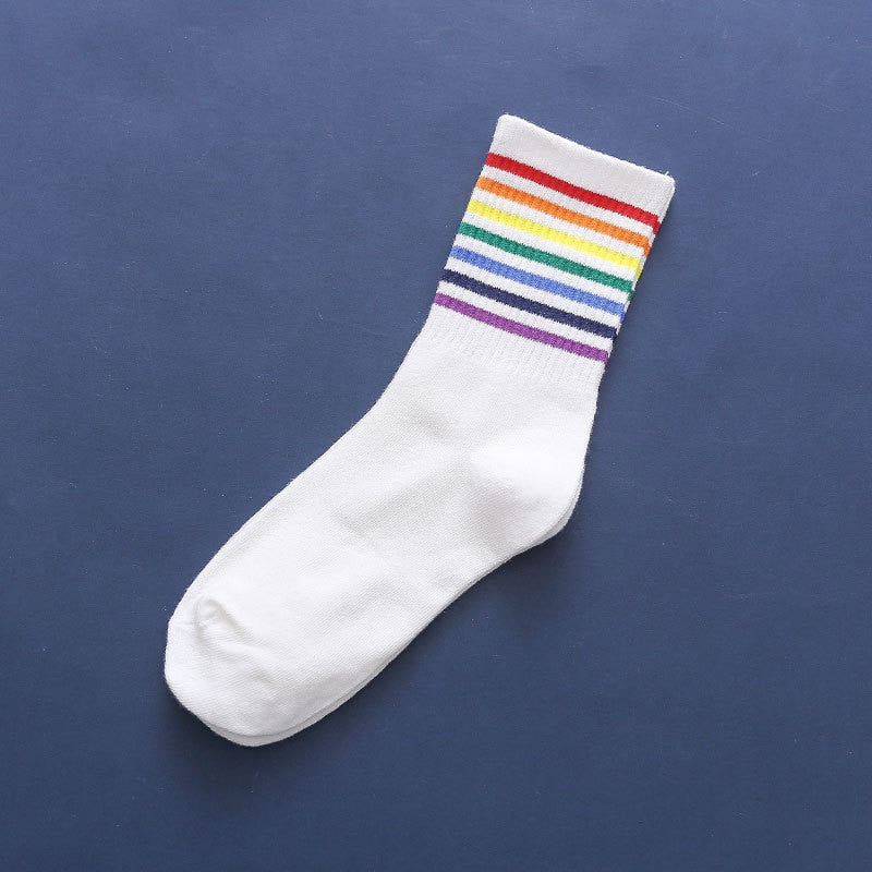 Colorful Stripes Cotton Socks