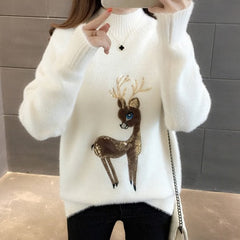 Korean Reindeer Ugly Christmas Sweater