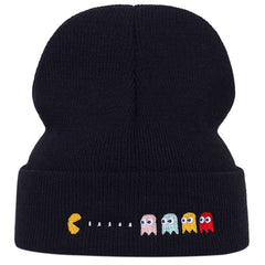Pac-Man Knitted Embroidered Beanie