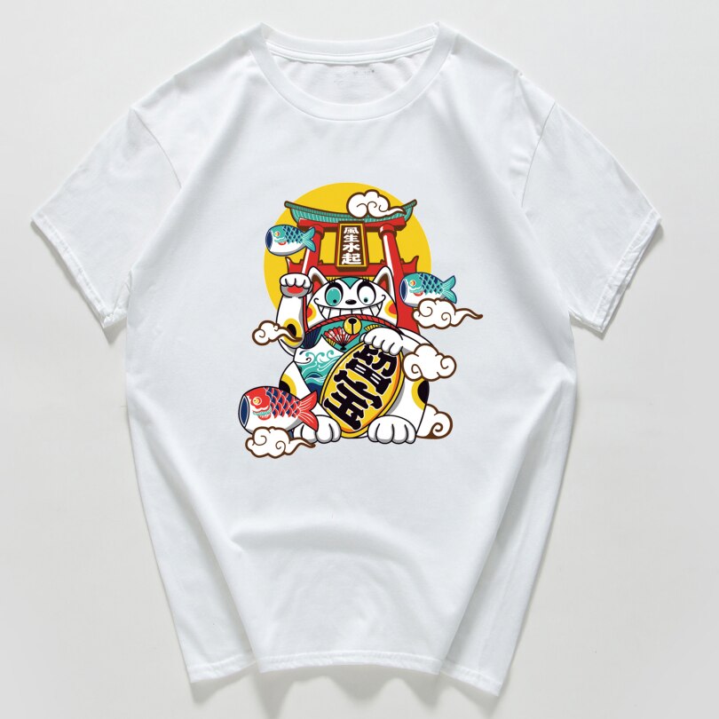 Japanese Harajuku Lucky Cat T-Shirt