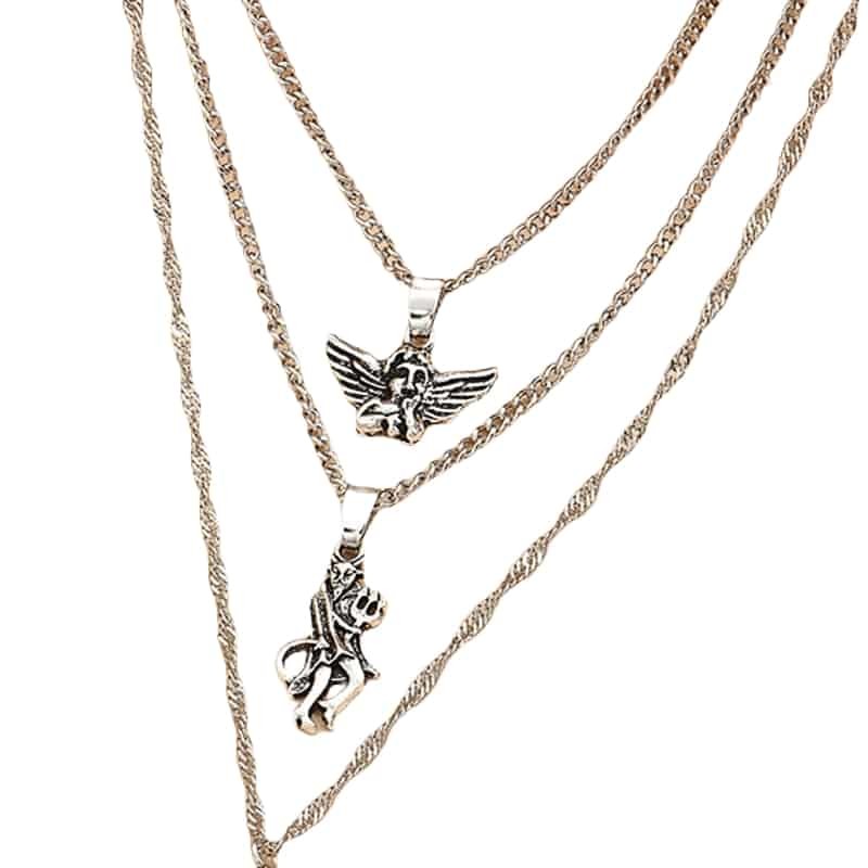 Angel And Demon Pendant Necklace