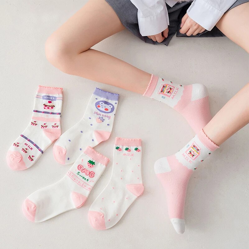 Cute Pastel Cartoon Socks