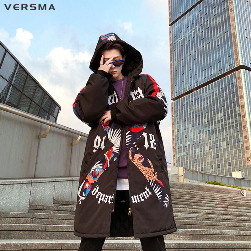 Japanese Harajuku Graffiti Print Coat