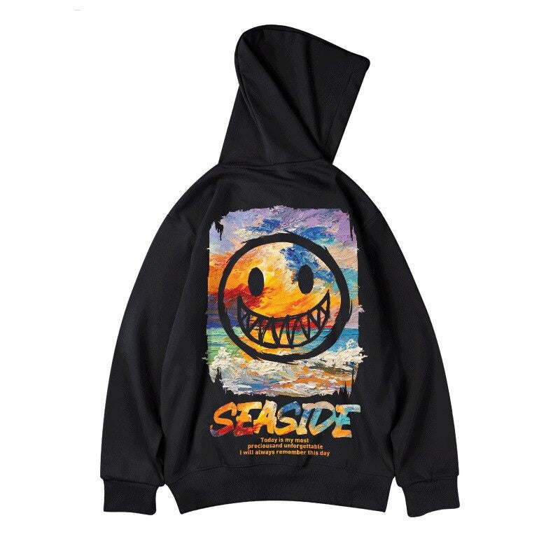 Seaside Hip-Hop Oversized Hoodie