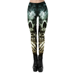 Gothic Skull Printed Leggings