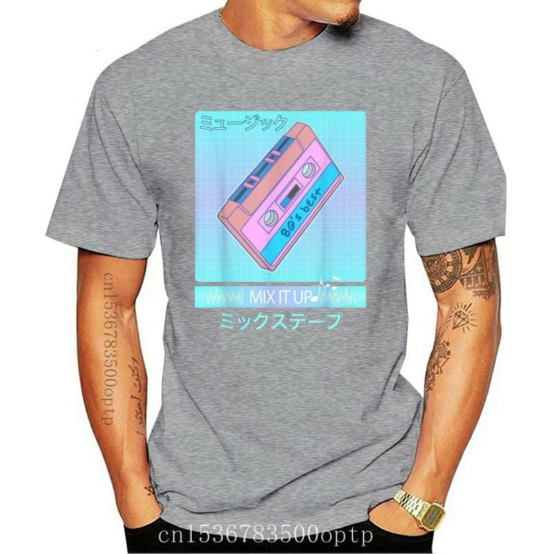 Mix Tape 90'S Japanese Aesthetic Vaporwave Men T-Shirt