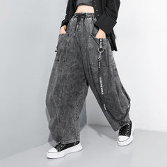 Wide Leg Denim Trousers Pants