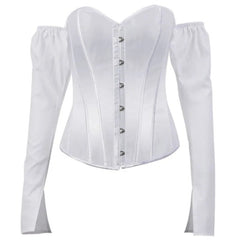 Vintage Shoulder Puff Long Sleeve Corset