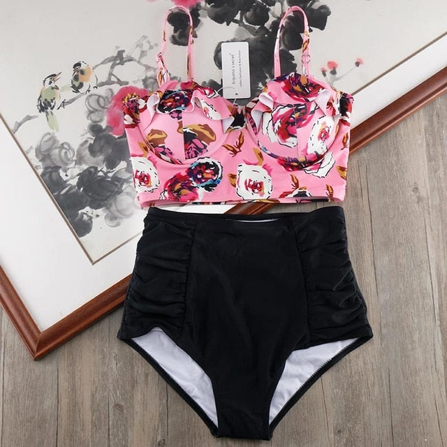 High Waist Sleeveless Bikini