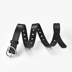 Heart Solid PU Leather Belt