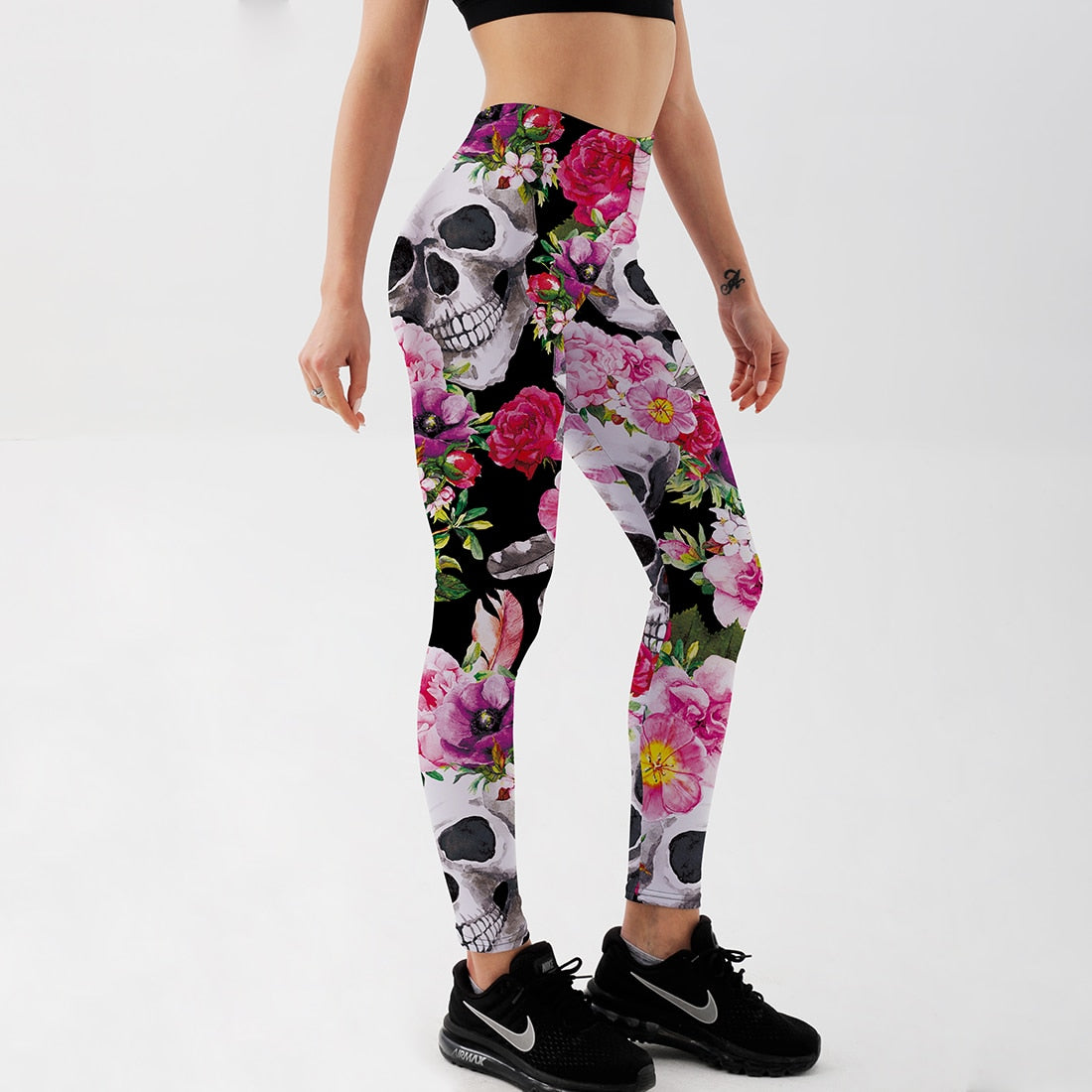 Skull Flower Fitness Legging