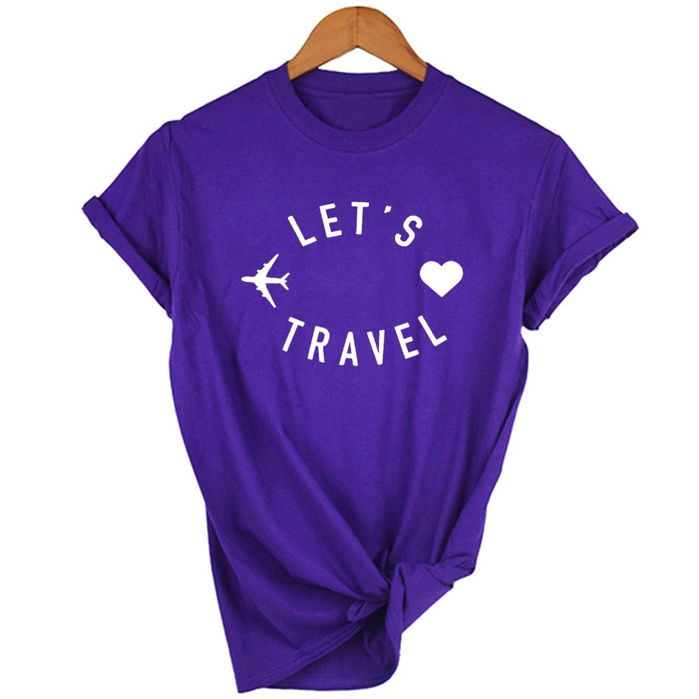 Let's Travel Airplane Traveling T-shirt