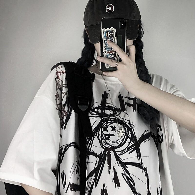 Angel Animated Gothic Shirt Harajuku