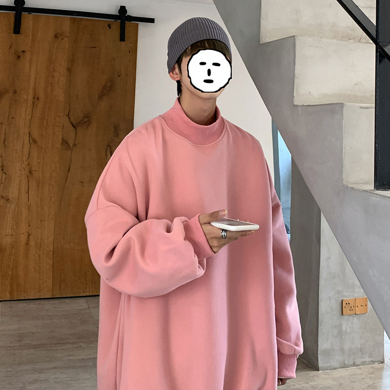 Korean Fashion Stand-up Collar Pastel Sweatshirt