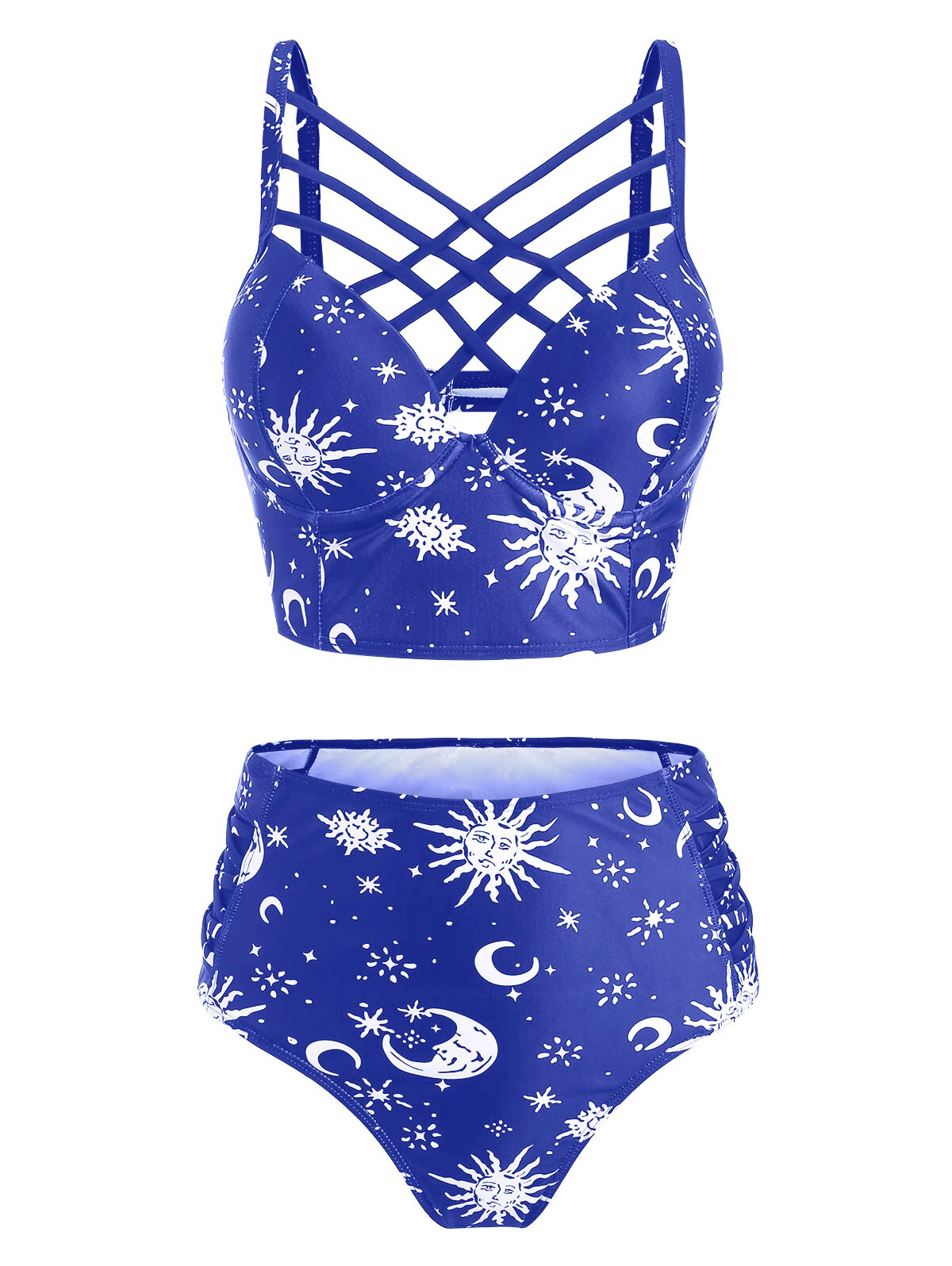 Lace-up Celestial Bodies Tankini