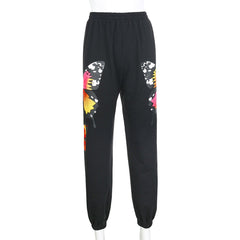 Giant Butterfly High Waist Jogger Pants