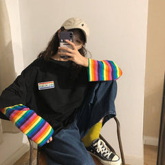 Concrete Rainbow Kawaii Oversized Sweatshirt