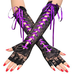 Laces Black-Gothic Gloves