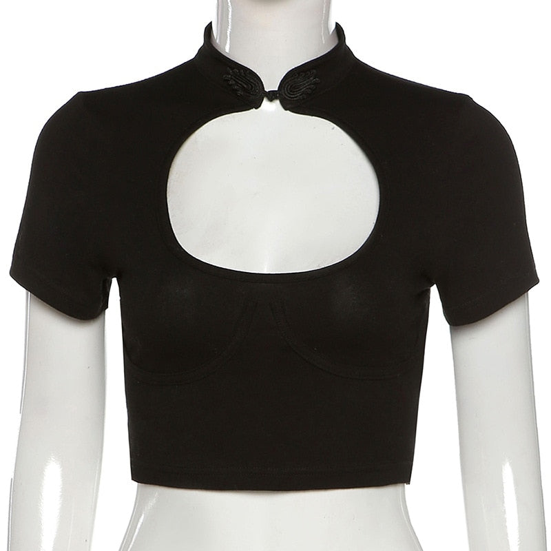 Aesthetic Hollow Navel Crop Top