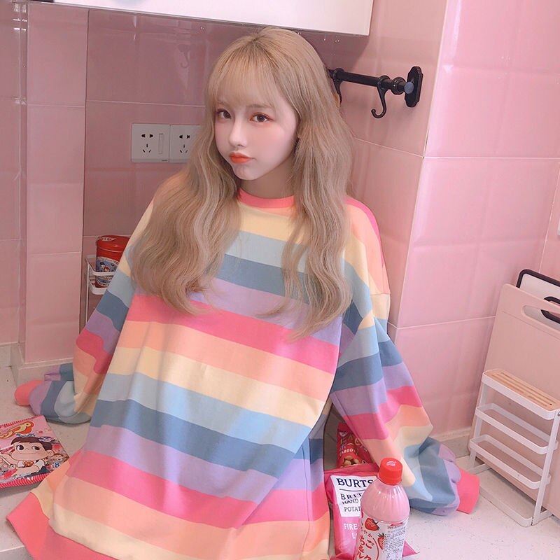 Pastel Kawaii Oversized Sweatshirt