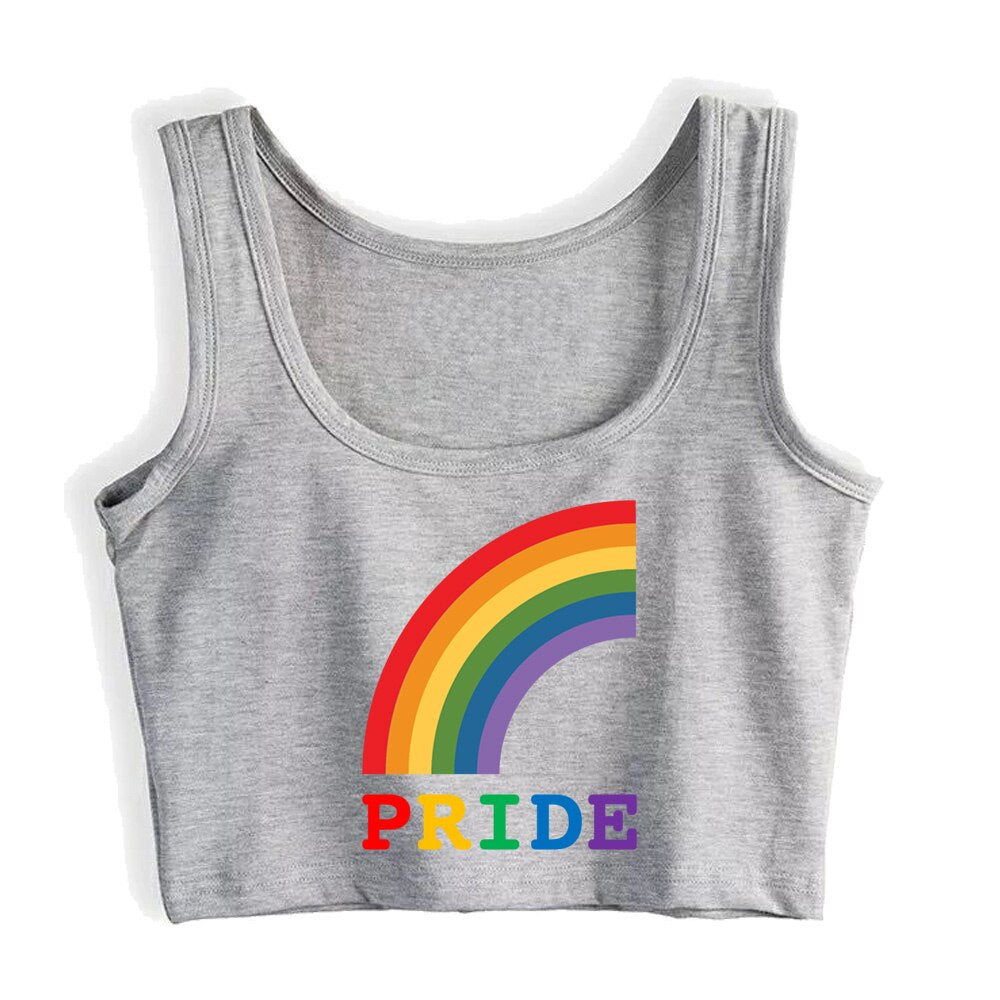 Rainbow Pride LGBT Crop Tank Top