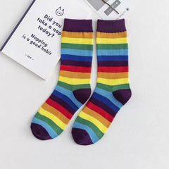 Stripe Rainbow Candy Color Socks