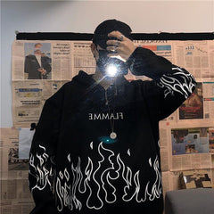 Spines and Flames Oversize Hoodie