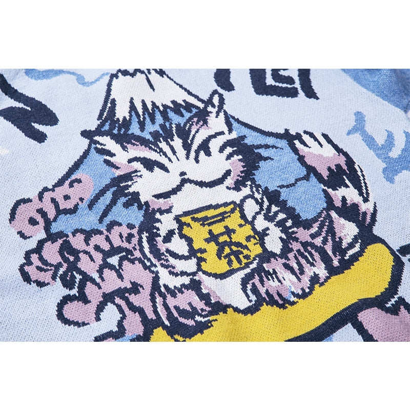 Oversized Japanese Anime Graphic Sweater