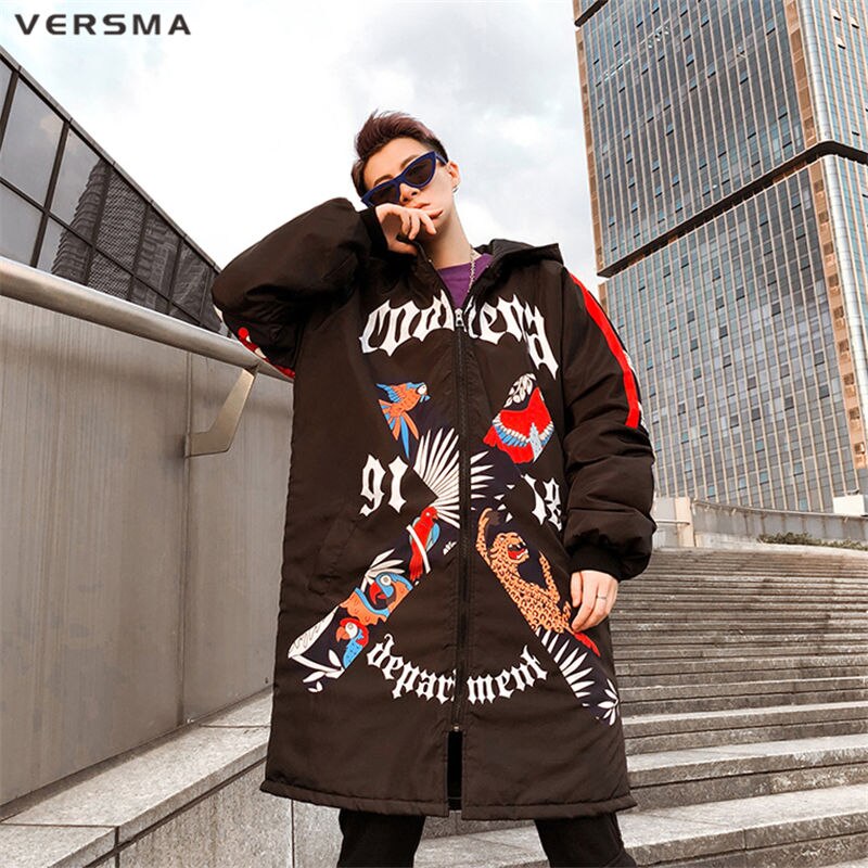 Japanese Harajuku Graffiti Print Coat