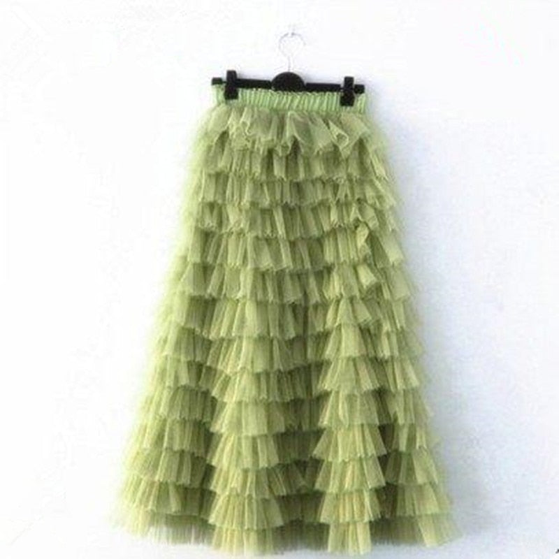 Ruffled Mesh Tutu Skirts