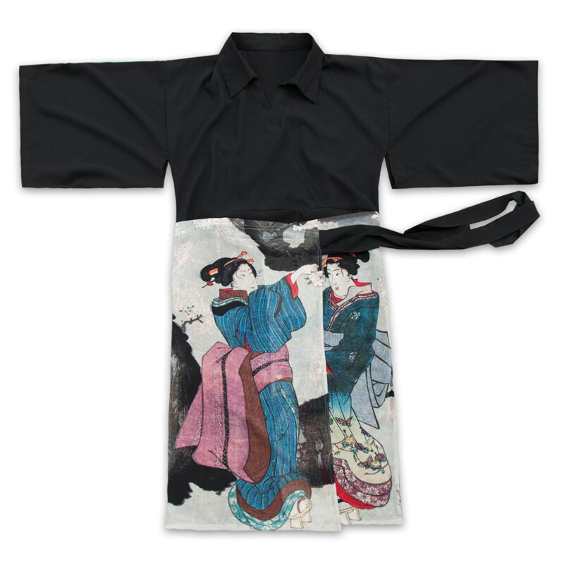 Maid Print Japanese Style Kimono