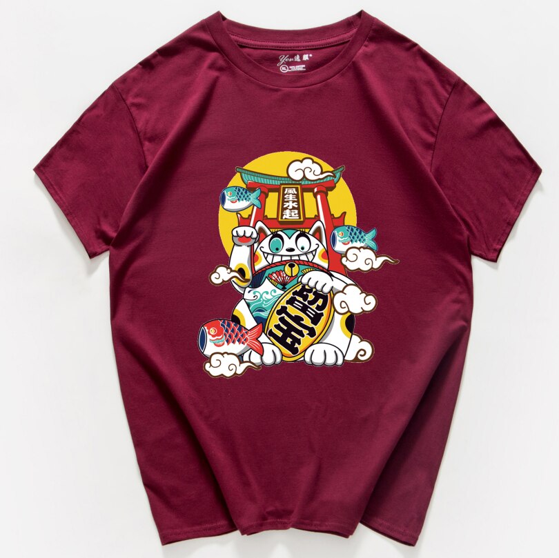 Japanese Harajuku Lucky Cat T-Shirt