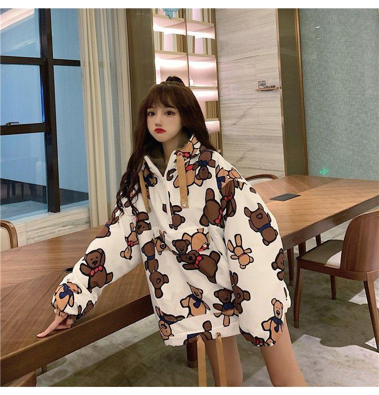 Bears Oversized Loose Hoodie