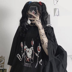 Harajuku Gothic Grunge Bunny T-Shirt