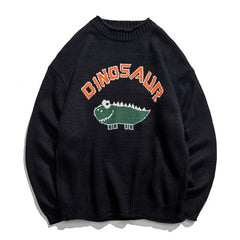 Dinosaur Vintage Knitted Oversize Sweater