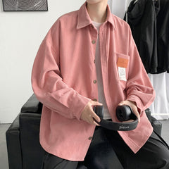 Corduroy Long Sleeve Korean Shirt