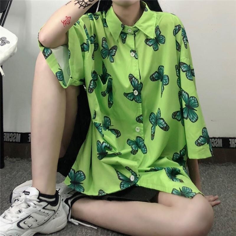 Butterflies Loose Oversize Shirt