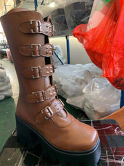 Punk Rock High-heeled Boots
